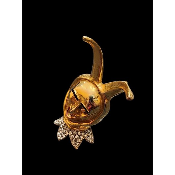 Spectacular Unsigned Heavy Dimensional Figural Jester Brooch (A4700) - Picture 4 of 7